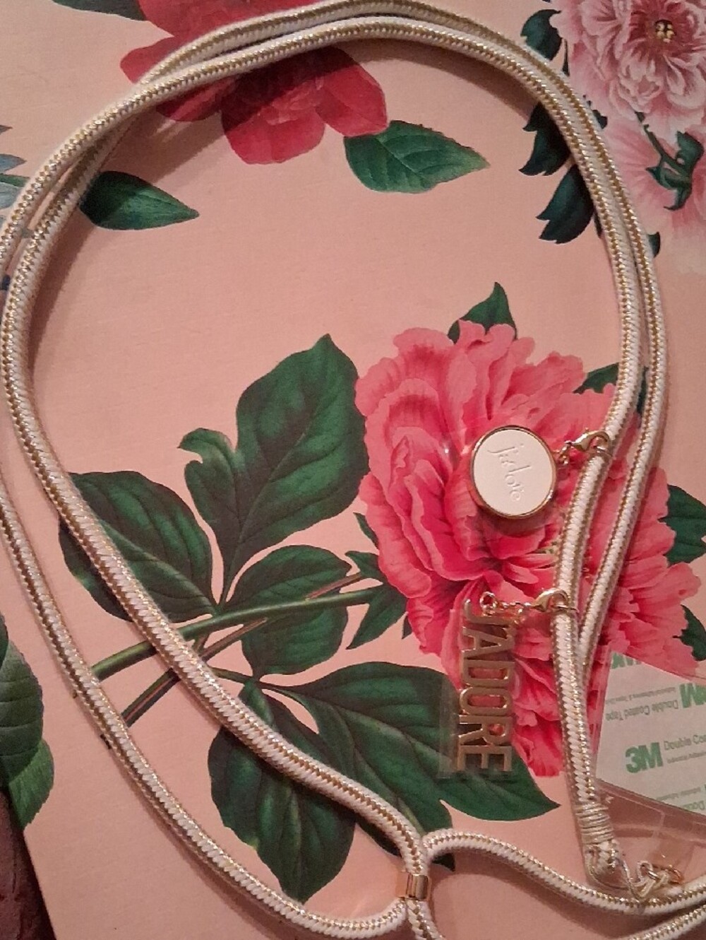 Dior Cream and Gold 'JADORE' Lanyard. - Picture 4 of 10